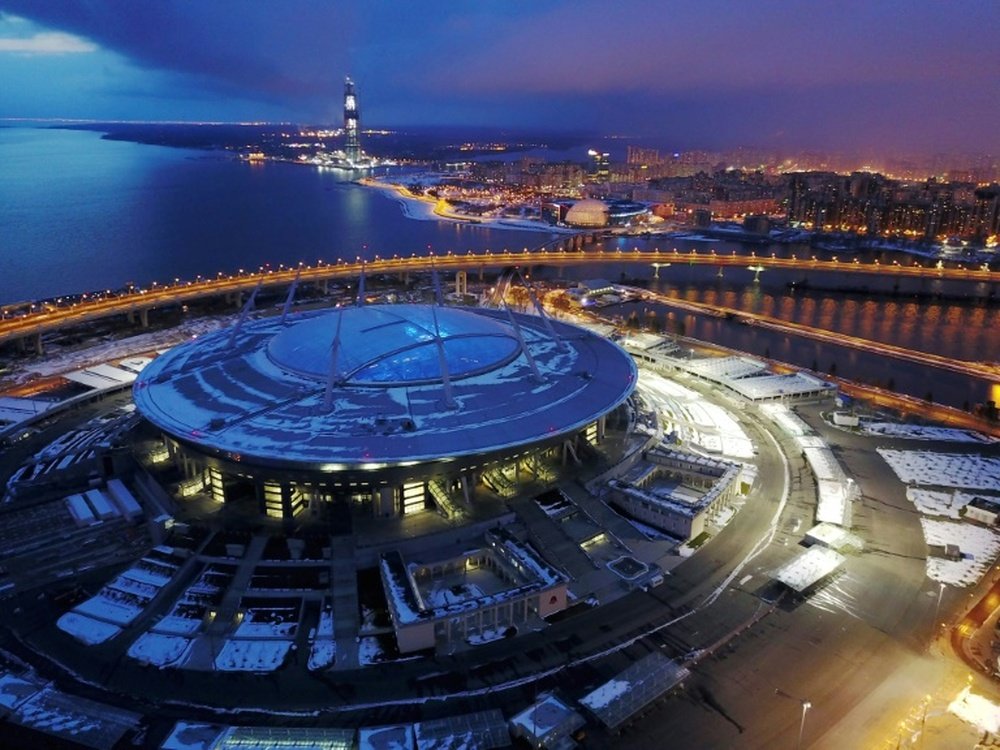 El Estadio Krestovsky es el hogar del Zenit de San Petersburgo. AFP/Archivo