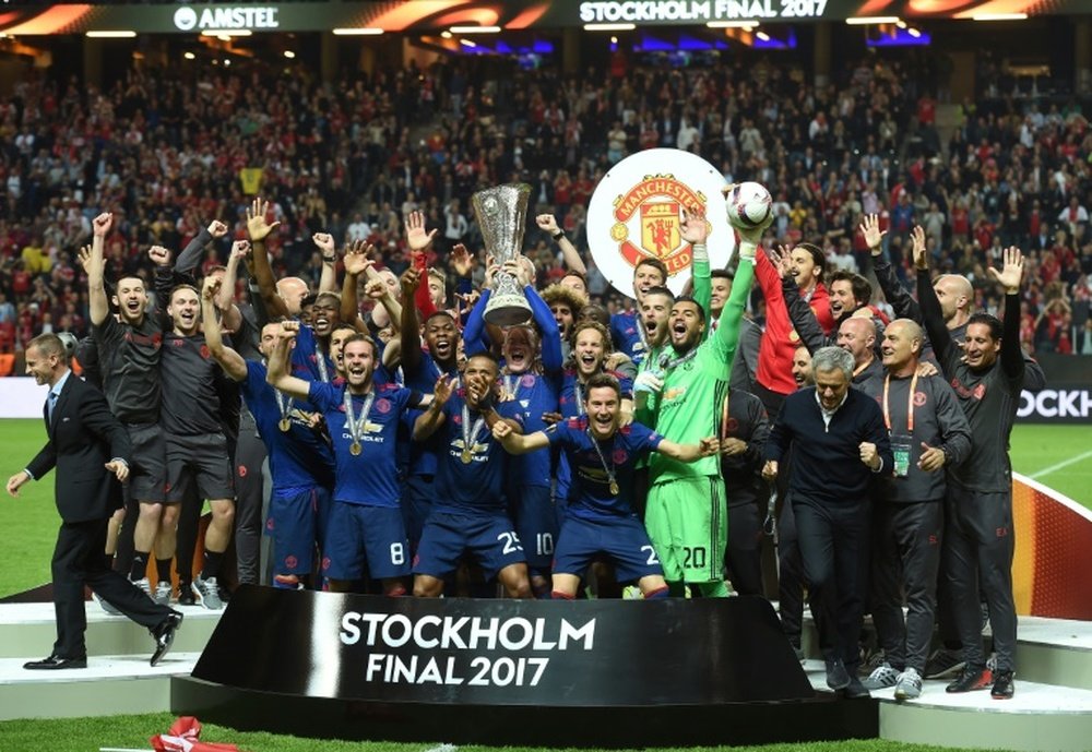 Manchester United, vainqueur de l'Europa League face à l'Ajax d'Amsterdam. AFP