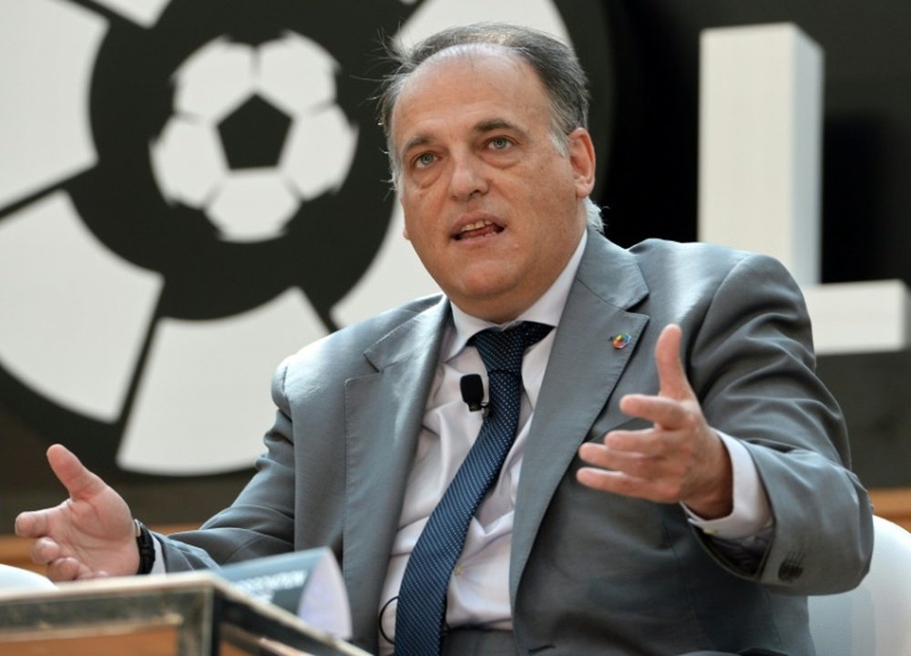 Javier Tebas has escalated the league's attempts to push through the match at the Miami venue. AFP