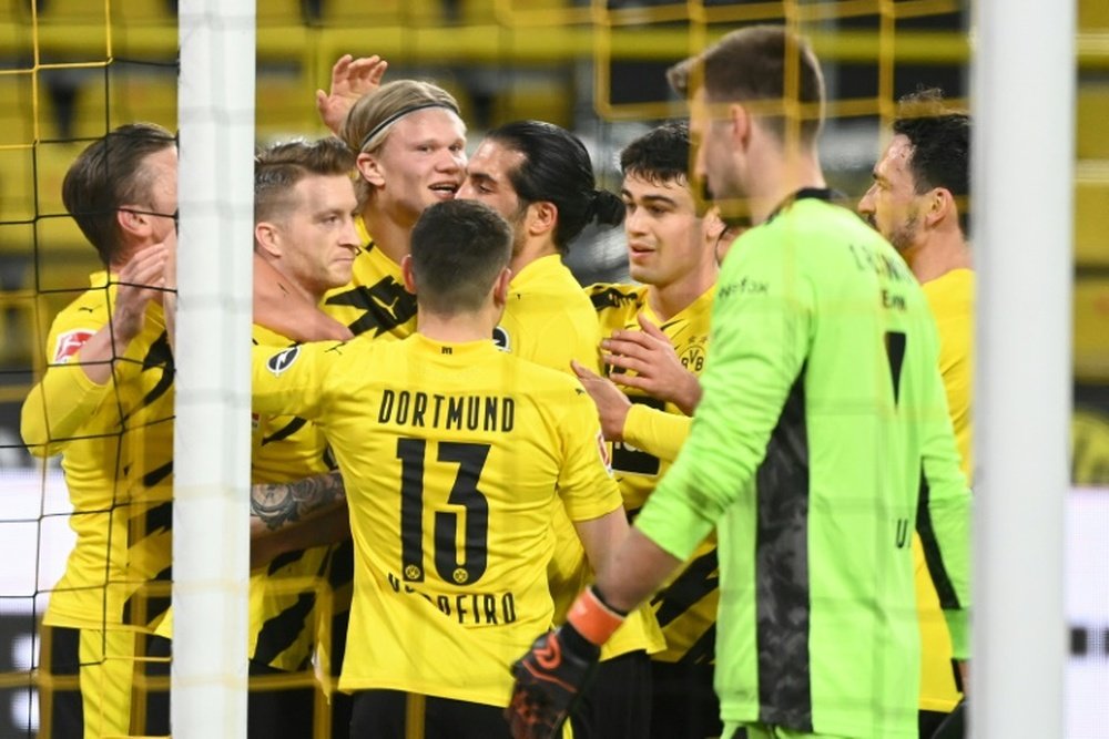 Raphael Guerreiro scored in Dortmund's 2-0 win v Union Berlin. AFP