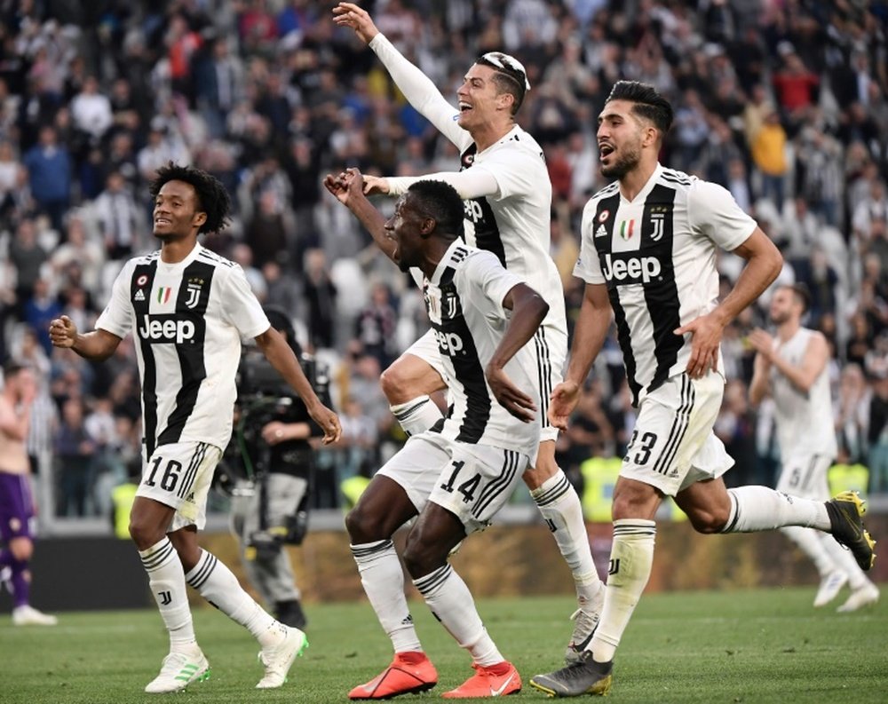 La Juventus y su posible nueva elástica. AFP