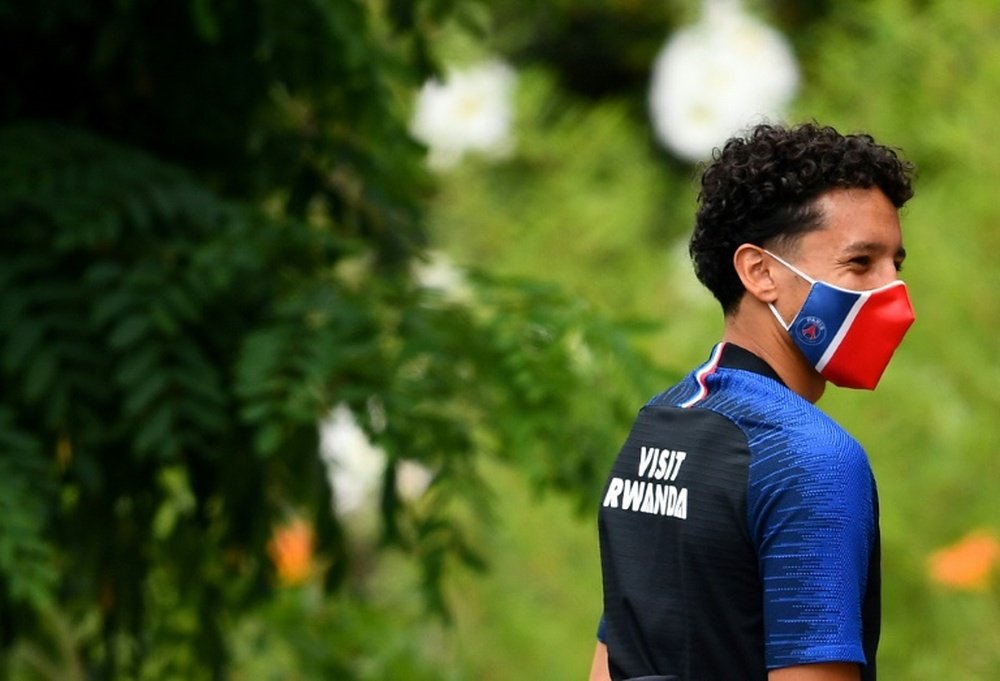 Marquinhos réagit au tirage au sort. AFP
