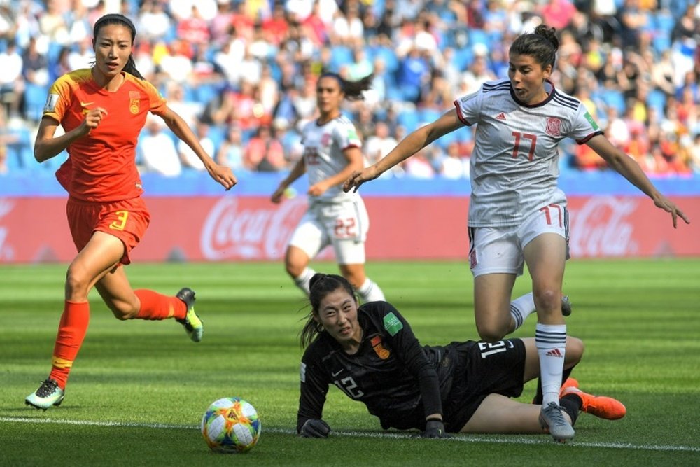 Lucía ha sido una de las mejores jugadoras de España en el Mundial. AFP