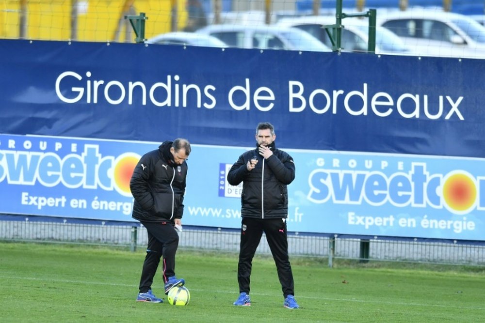 Gourvennec, lors d'un entraînement des Girondins de Bordeaux. AFP