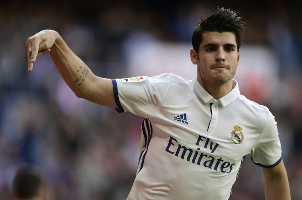 L'attaquant Alvaro Morata auteur du 3e but du Real Madrid face à Leganes. AFP