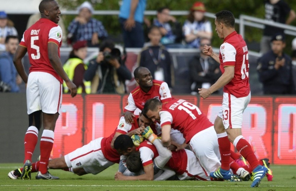 El Braga venció al Belenenses con un doblete de Horta. AFP