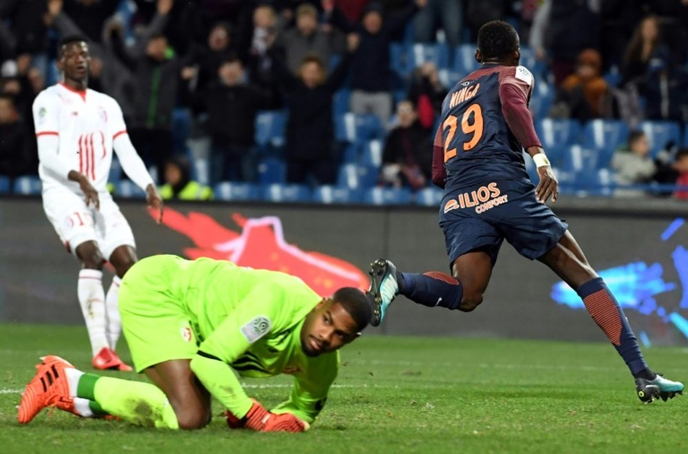 O Montpellier recebeu e venceu o Lille por 3-0. AFP