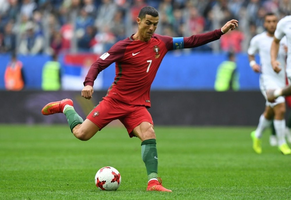 Portugal's Cristiano Ronaldo will face Chile in the Confederations Cup semi-finals. AFP