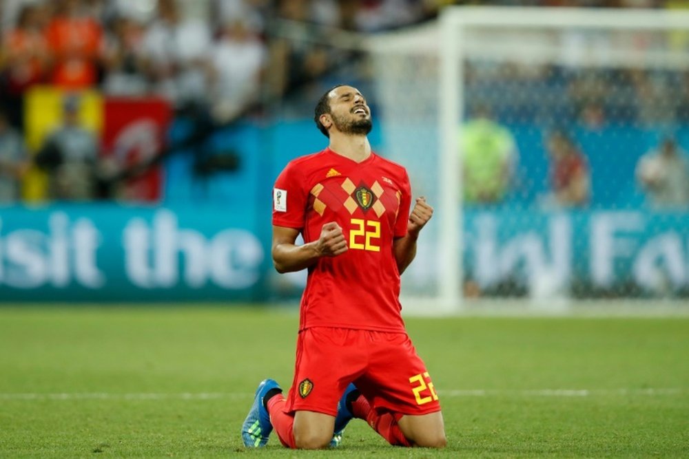 Nacer Chadli lo tiene claro, es por su seleccionador por lo que Bélgica está en semifinales. AFP