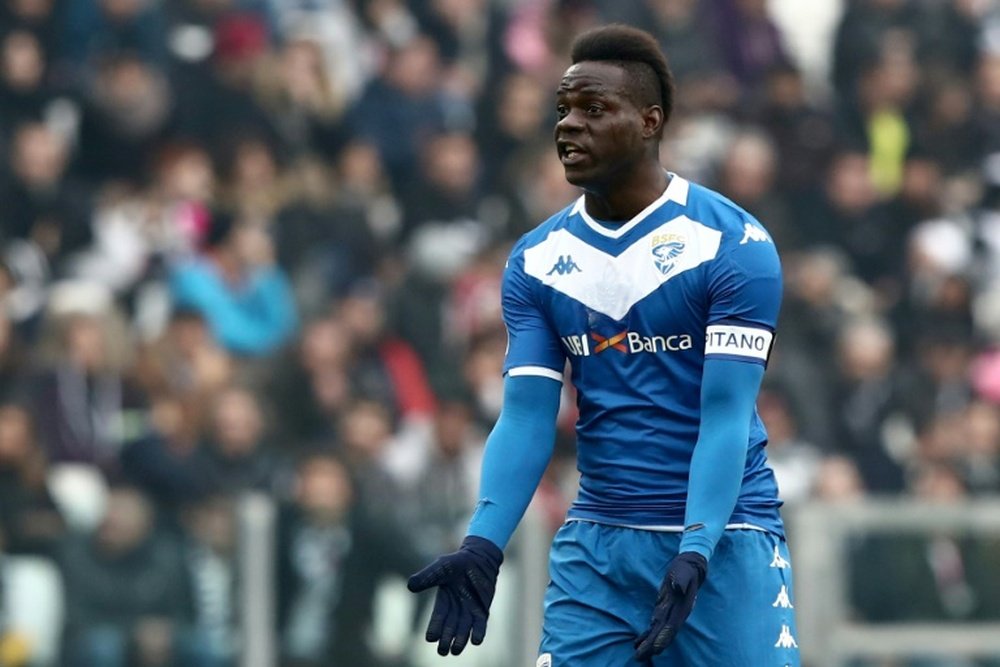 Mario Balotelli is in trouble again at Brescia. AFP