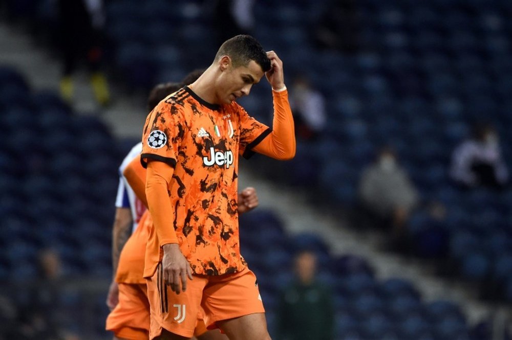 Cristiano Ronaldo will start on the bench against Lazio. AFP