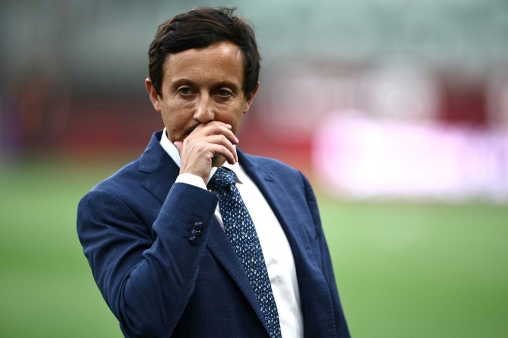Pablo Longoria negó que haya dimitido como presidente del OM. AFP