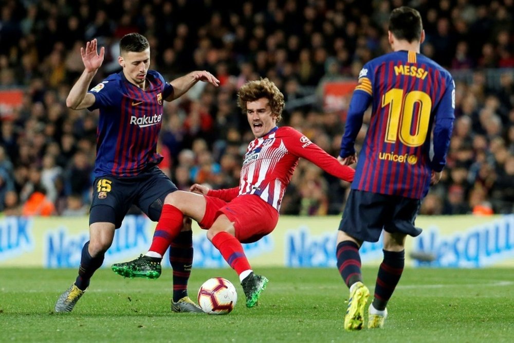 Messi, Suárez y Griezmann: el gol está asegurado. AFP