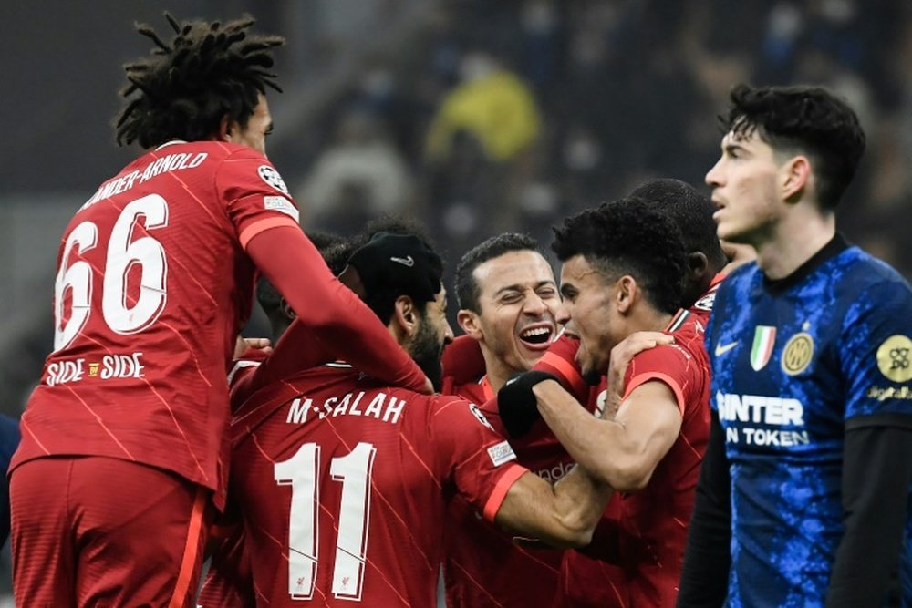 El Liverpool encarrila la eliminatoria en Milán. AFP