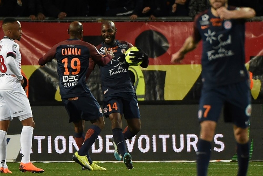 El gol en el Montpellier, propiedad africana. AFP