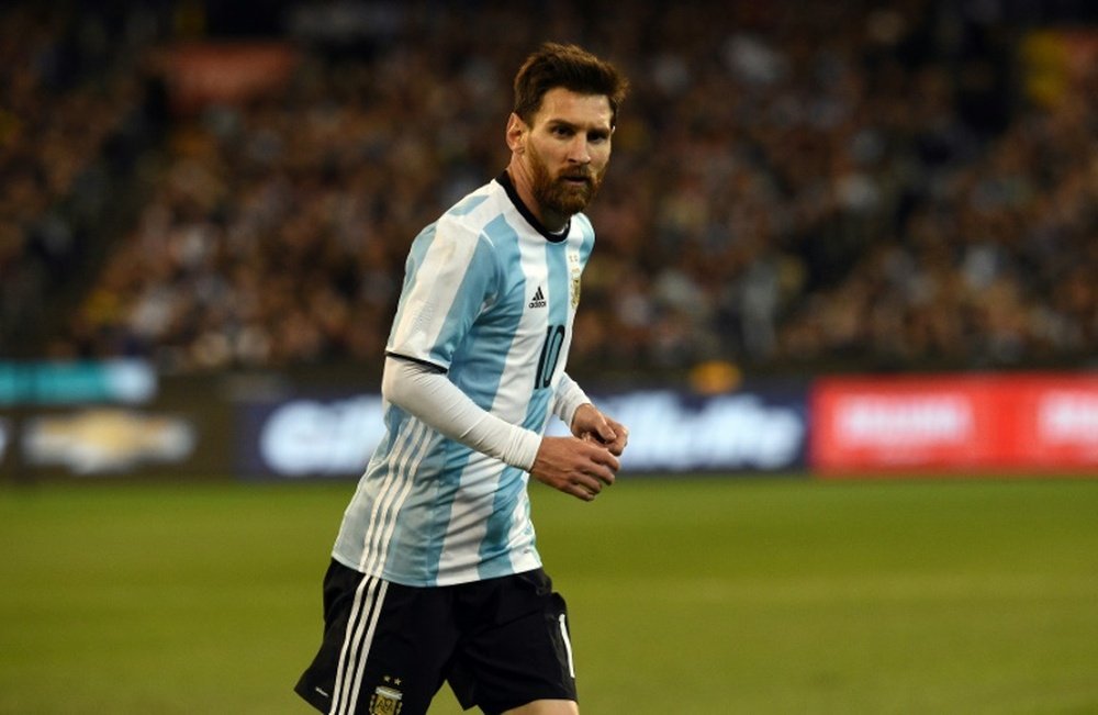 Lionel Messi lors du match amical de l'Argentine contre le Brésil, le 9 juin 2017 à Melbourne. AFP