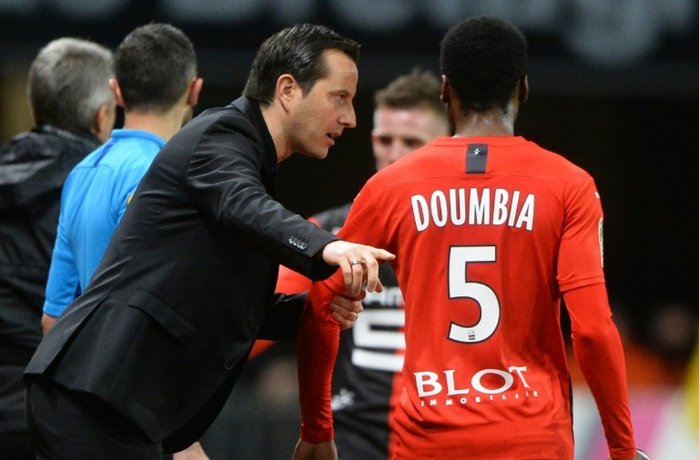 Les compos probables du match de Ligue 1 entre Nîmes et Rennes. AFP