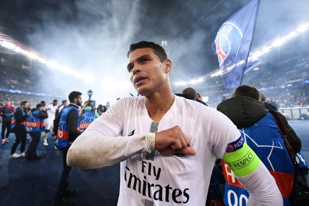 Thiago Silva, capitaine du Paris Saint-Germain. AFP