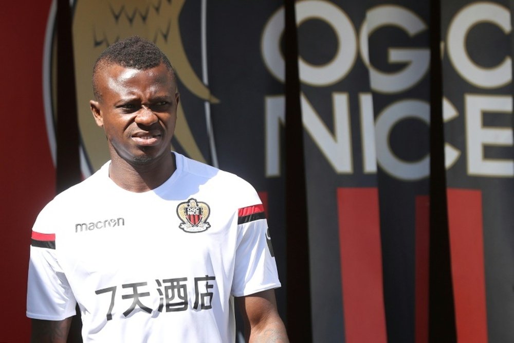 Le milieu ivoirien de Nice Jean-Michaël Seri, le 21 août 2017 à Nice. AFP