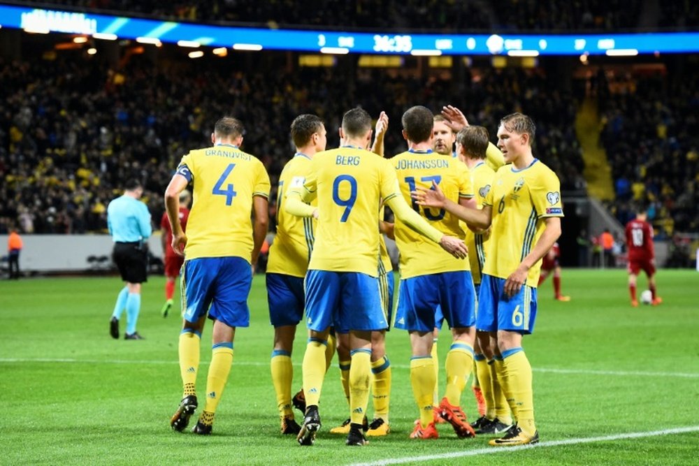 Suecia goleó a Luxemburgo. AFP