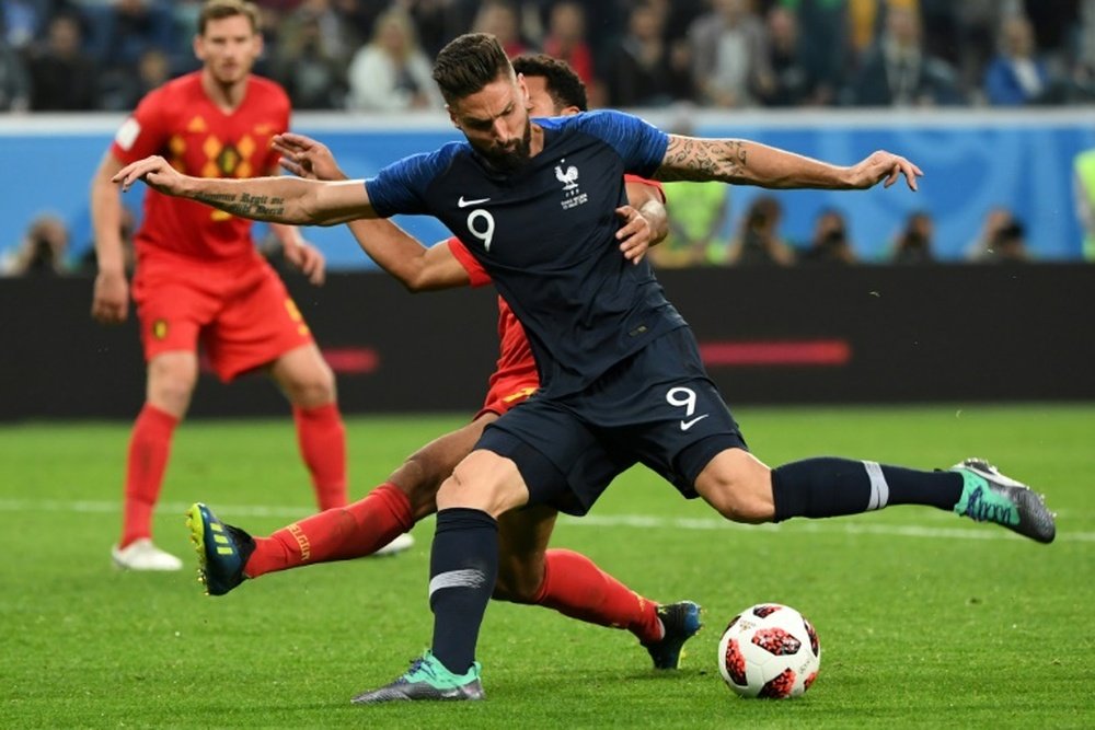 Giroud, sin goles pero con galones. AFP