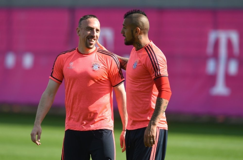 Ribery y Vidal son buenos amigos. AFP