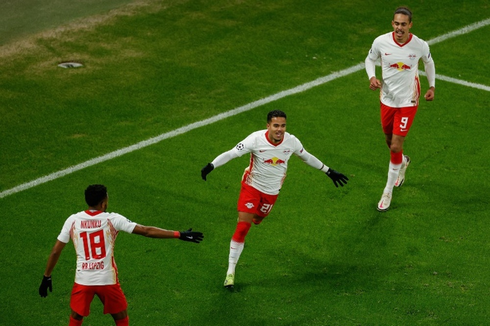 El RB Leipzig eliminó al United. AFP