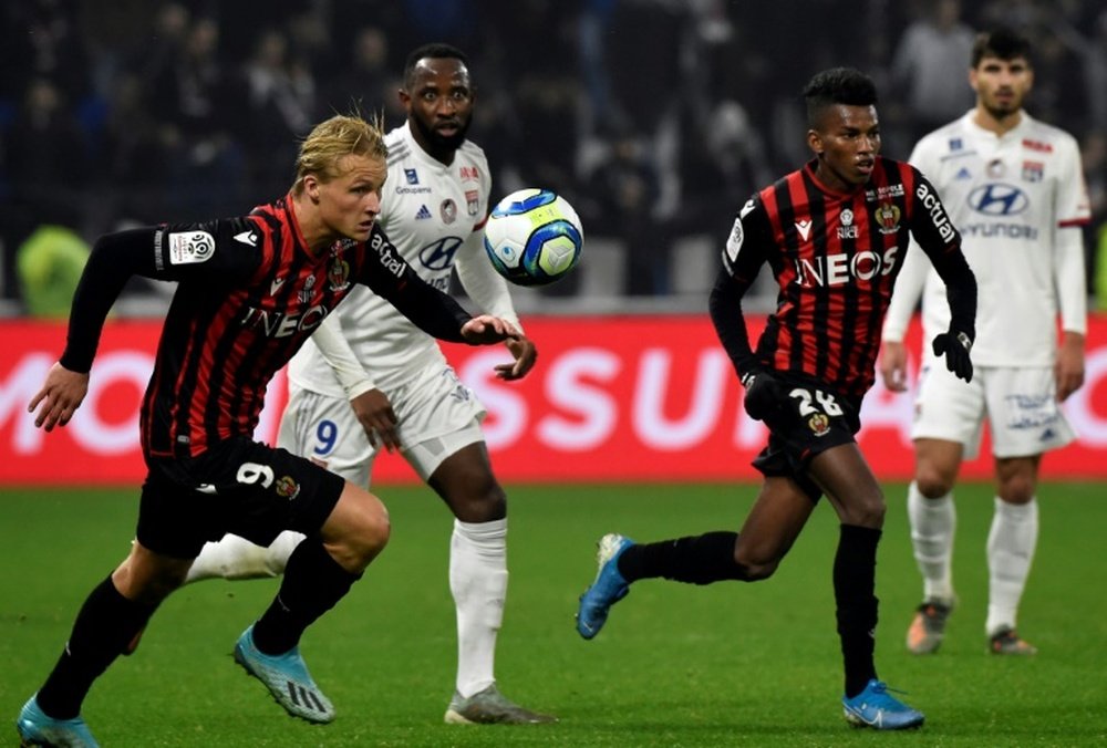 Les compos probables du match de Ligue 1 entre Nice et Lyon. AFP