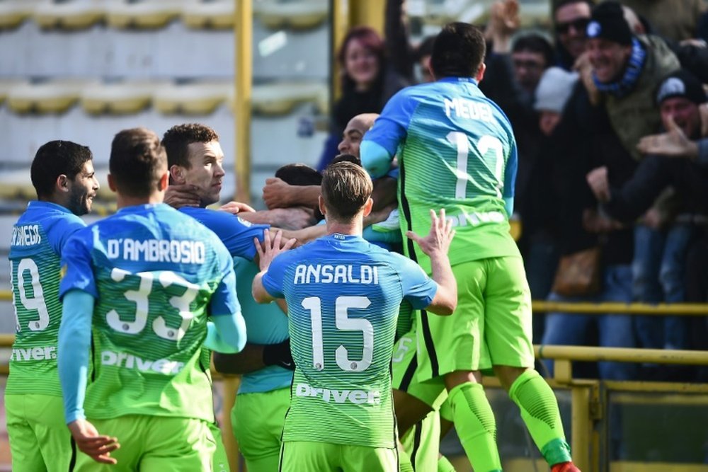 El Inter espera poder firmar la que sería su segunda victoria consecutiva ante el Atalanta. AFP