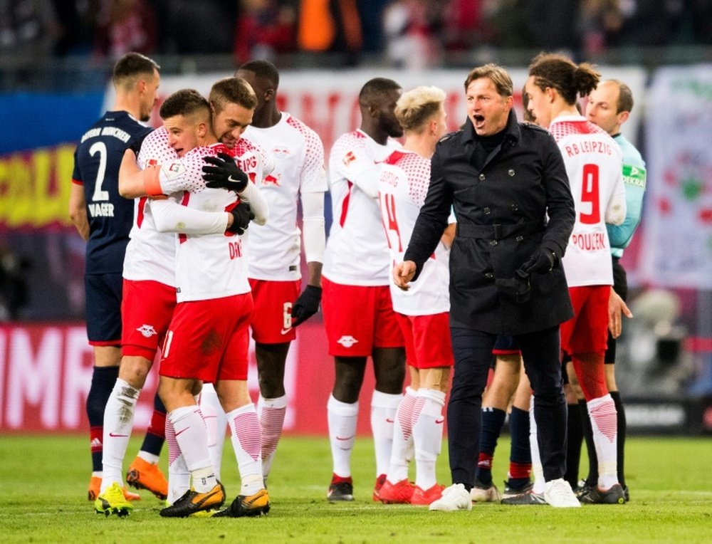 El Leipzig se ha llevado el triunfo en Hannover. AFP/Archivo