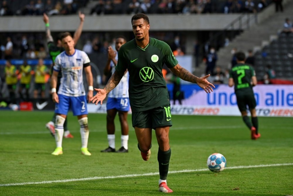 Lukas Nmecha was injured during the match against Borussia Dortmund. AFP