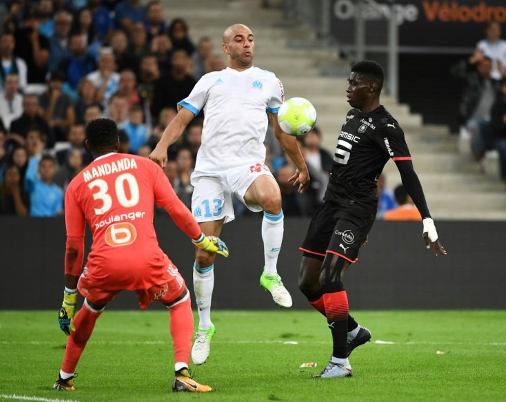 O Rennes bateu o Marseille por 1-3. AFP