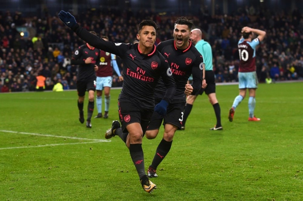 Alexis Sanchez scored a stoppage-time winner against Burnley at Turf Moor. AFP