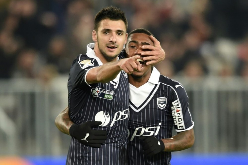 L'attaquant de Bordeaux Gaëtan Laborde auteur d'un doublé face Nice en Coupe de la Ligue. AFP