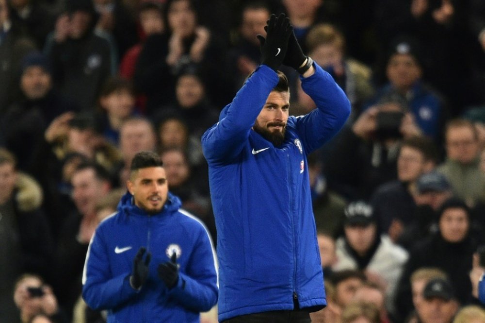 Olivier Giroud could be used as an impact substitute in the game. AFP