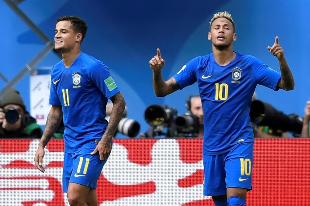 Coutinho salvó a Brasil y Neymar puso la puntilla. AFP