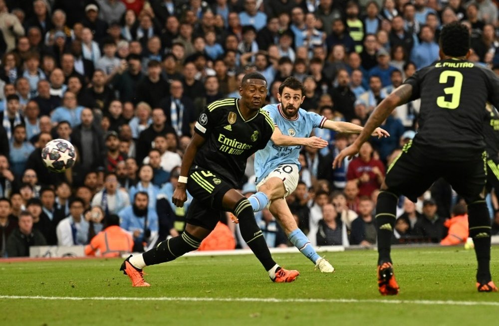 Silva scored City's first two goals at the Etihad Stadium. AFP