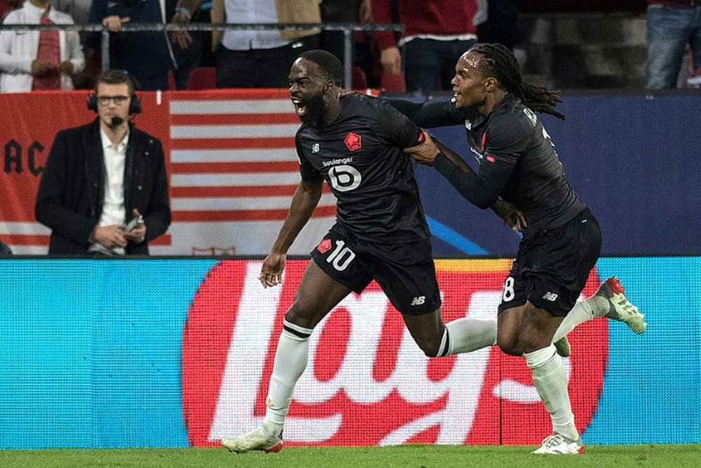 El Sevilla perdió 1-2 ante el Lille. AFP