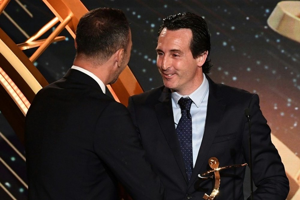 Emery was named 'Manager of the Year.' AFP