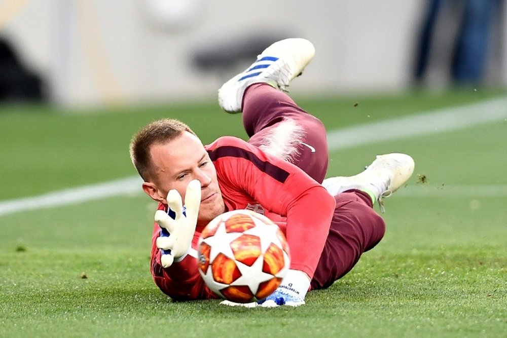 Ter Stegen hizo un amplio repaso a la actualidad de Alemania y el Barça. AFP/Archivo