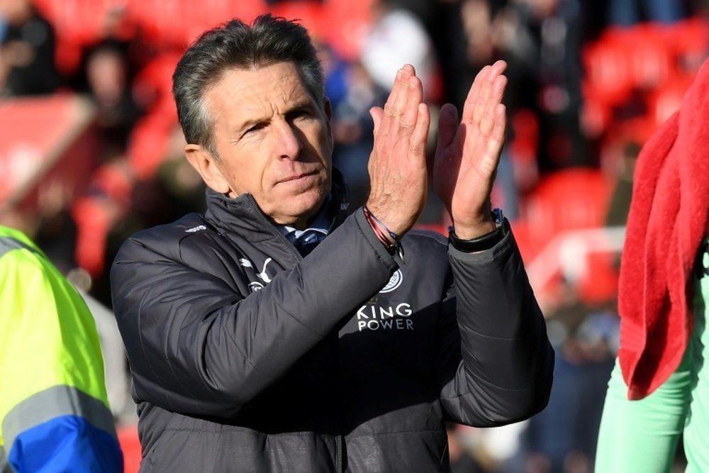 Puel gave an emotional press conference on Thursday. AFP