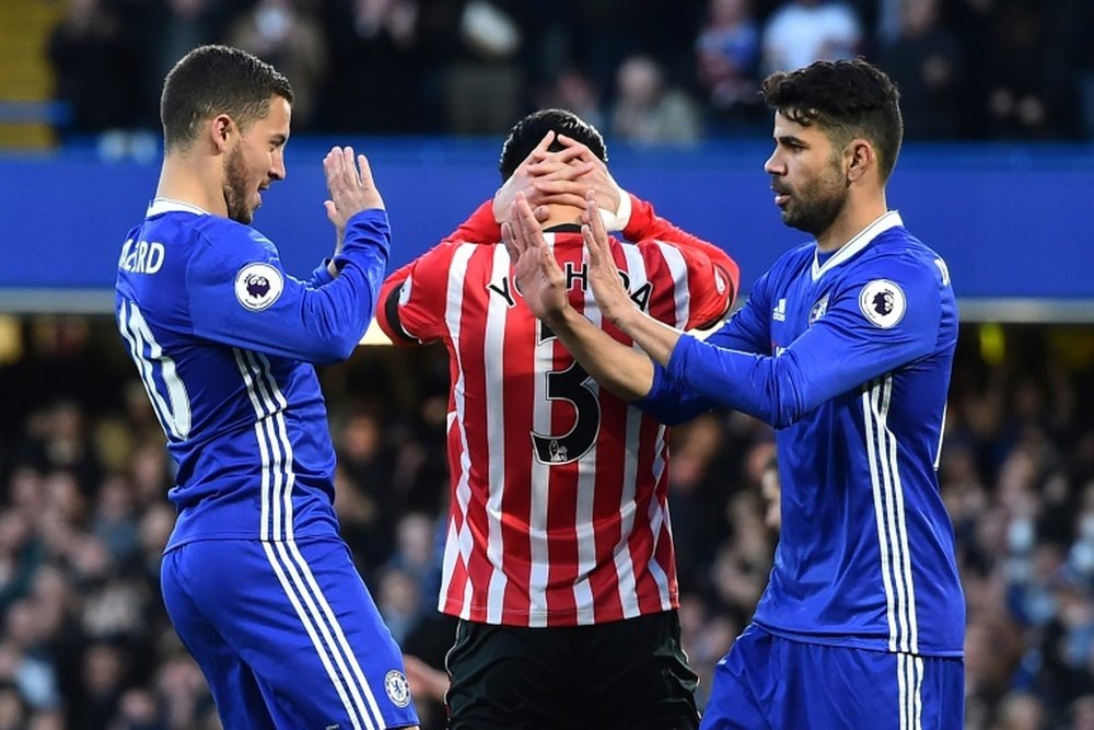 Hazard VS Costa. AFP