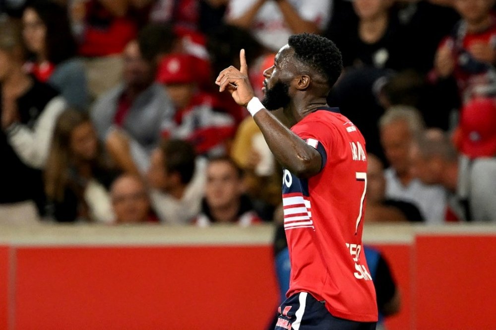 Jonathan Bamba celebra un gol con el LOSC contra el Niza el pasado mes de agosto.