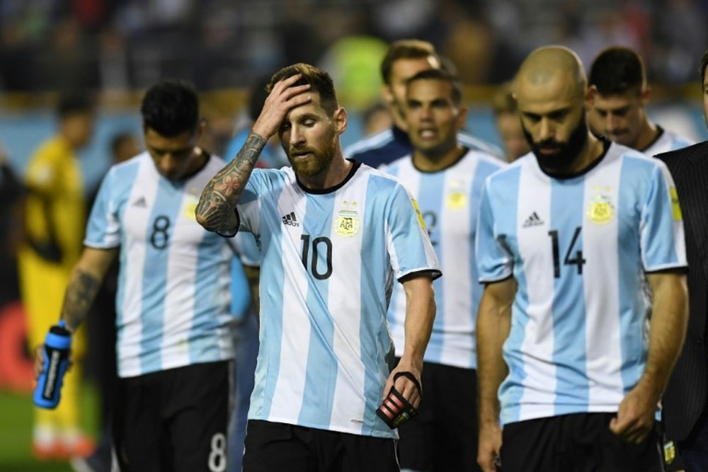 L'Argentine de Lionel Messi est en grande difficulté. AFP