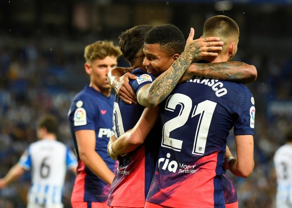 El Atlético se despidió con victoria ante la Real Sociedad. AFP