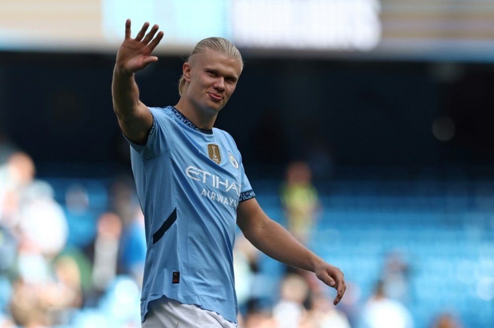 Haaland avec Manchester City. AFP