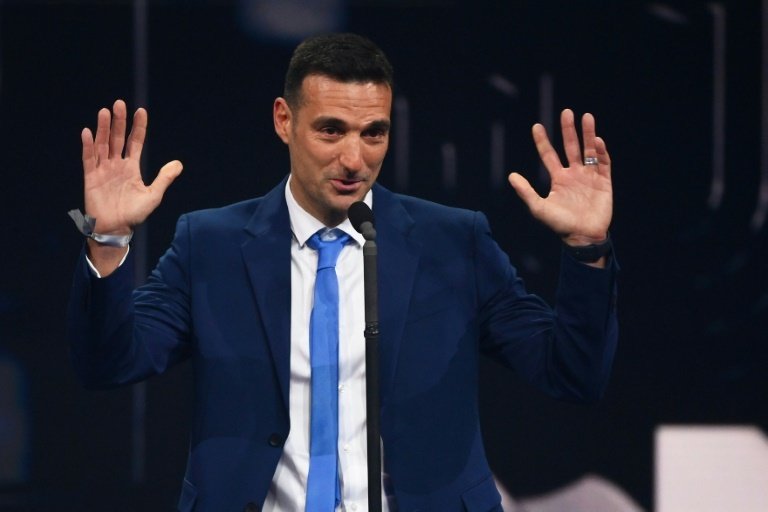 Scaloni habló tras ganar el The Best. AFP