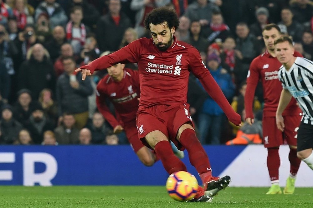 Salah está firmando un gran año en el Liverpool. AFP