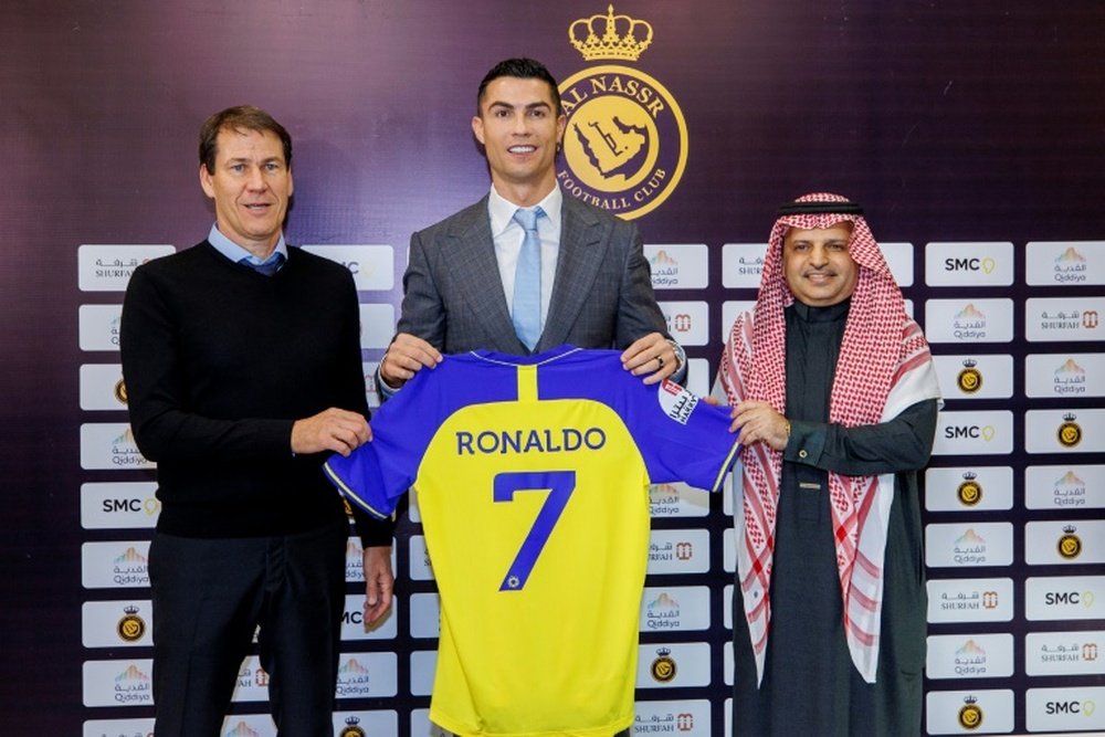 Cristiano Ronaldo se cansa de Arabia Saudí. AFP