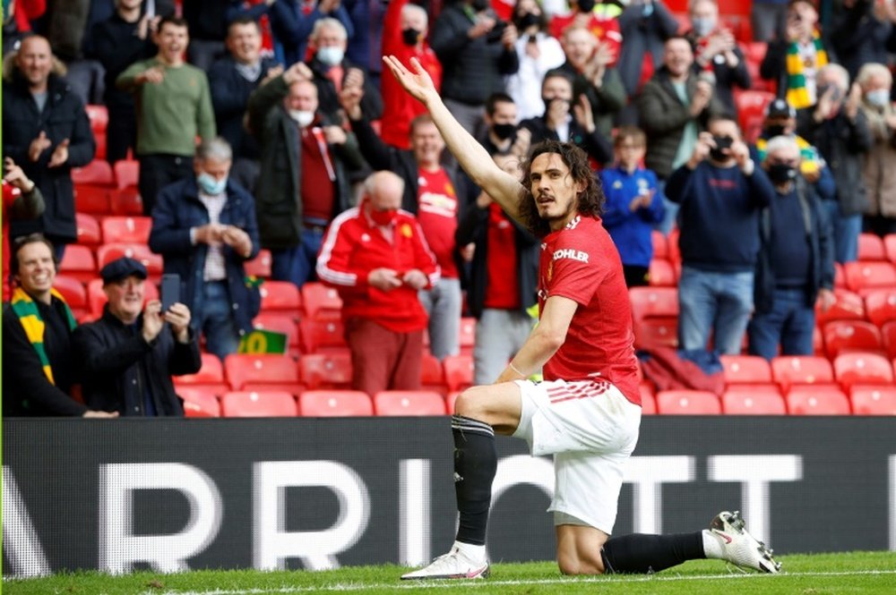 Cavani restera à United malgré le retour de Ronaldo. afp